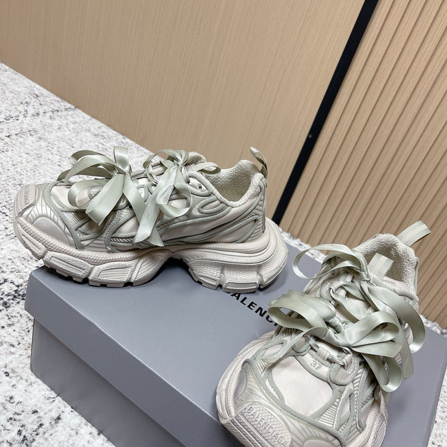 BALENCIAGA 25S 3XL SNEAKERS IN TAUPE GRAY PU LEATHER
