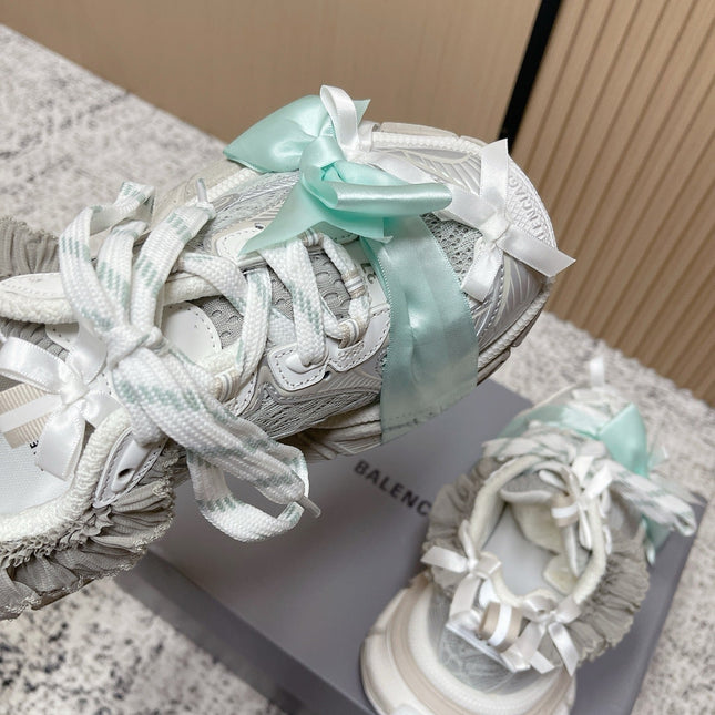 BALENCIAGA 25S 3XL SNEAKERS IN WHITE MIX GREY PU LEATHER