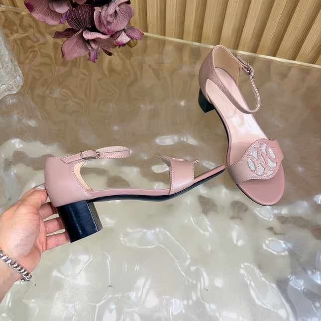 HM 26S MARQUISE SANDAL 45MM IN DUSTY PINK CALFSKIN