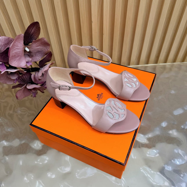 HM 26S MARQUISE SANDAL 45MM IN DUSTY PINK CALFSKIN