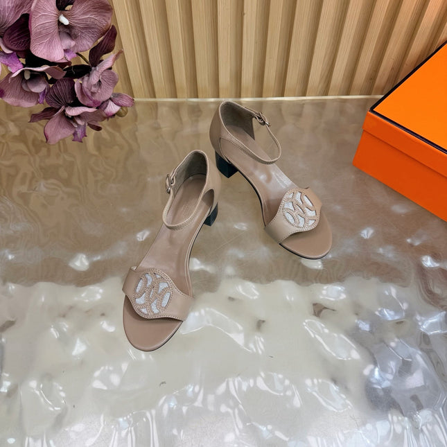 HM 26S MARQUISE SANDAL 45MM IN BROWN CALFSKIN