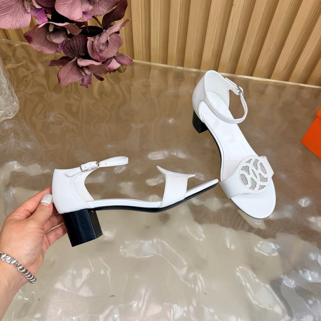 HM 26S MARQUISE SANDAL 45MM IN WHITE CALFSKIN