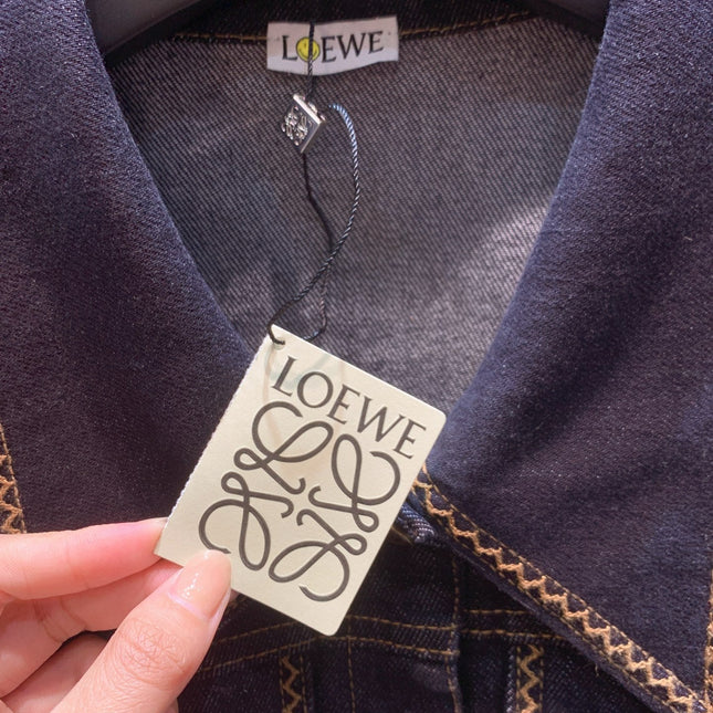 LOEWE SLEEVELESS TOP & DENIM SHORTS SET STYLE 72