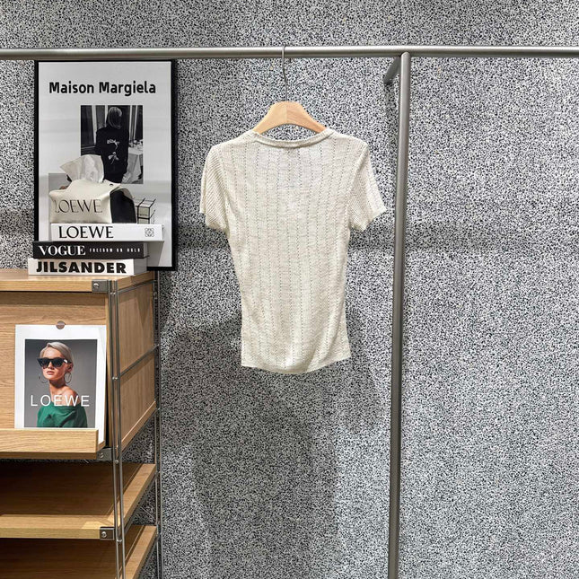 CELINE 26S SHORT-SLEEVE KNIT TOP 549