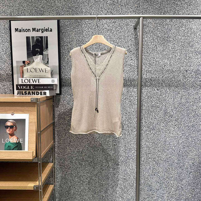 CELINE 26S SLEEVELESS KNIT TOP 462