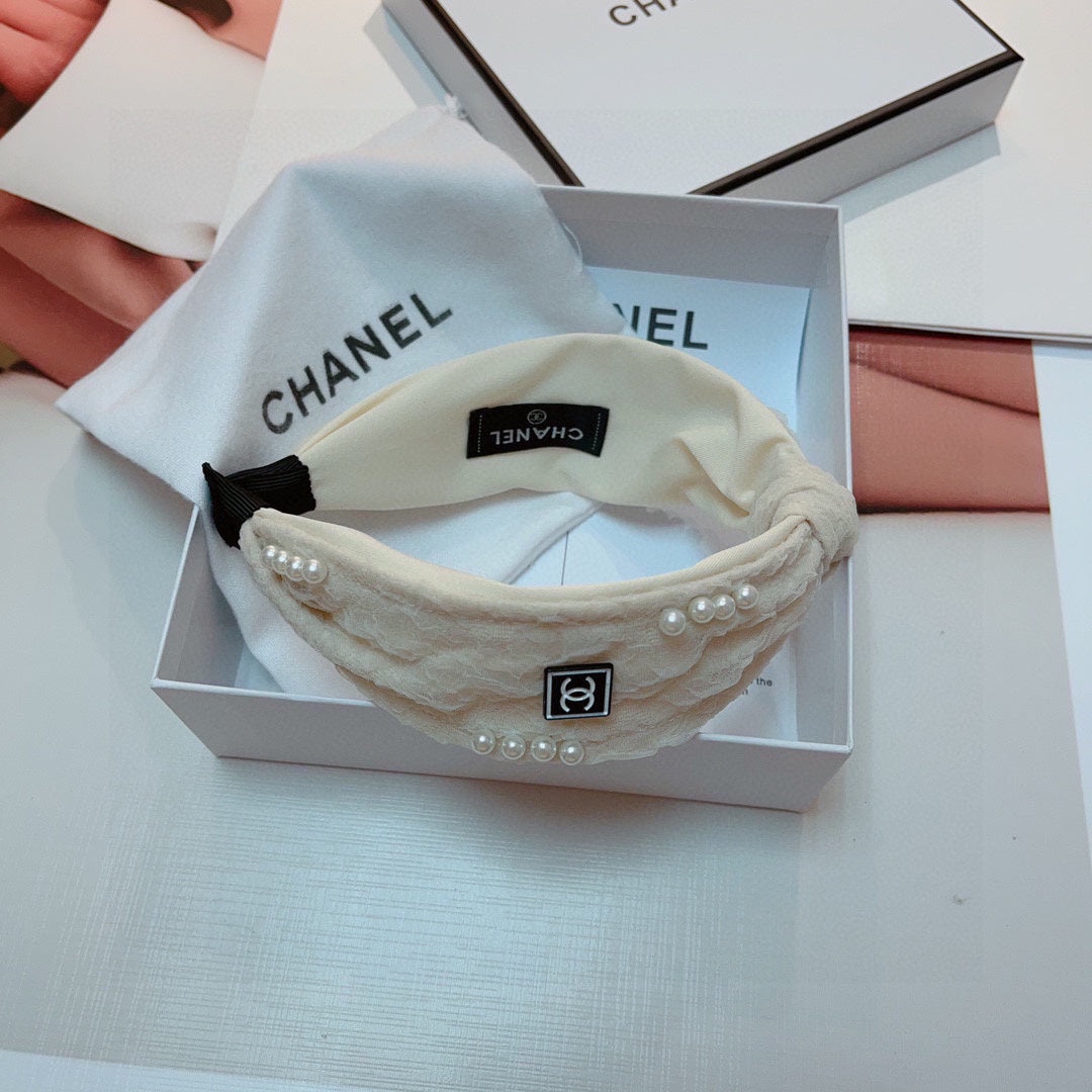 WHITE HAIRBAND WITH PEARL FOR WOMEN 124701