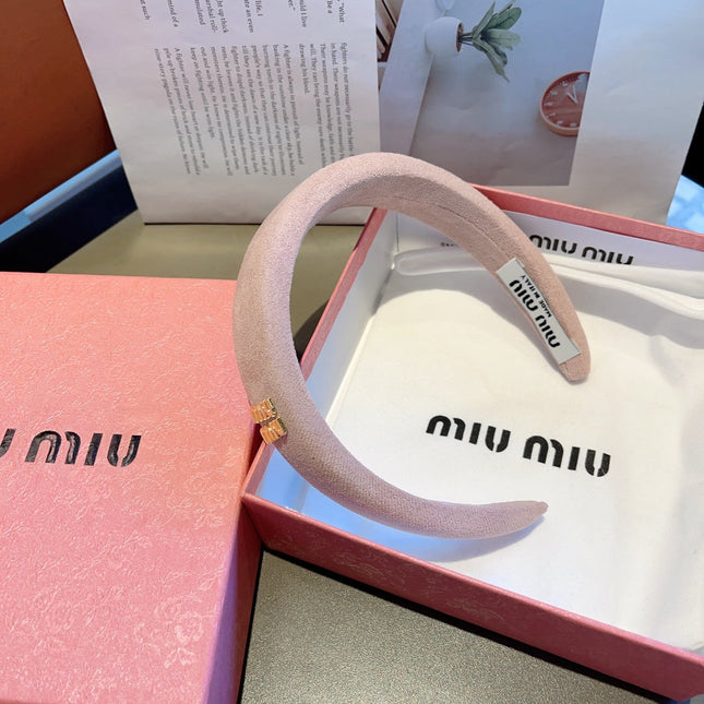 THICK HEADBAND IN LIGHT PINK CASHMERE 412455