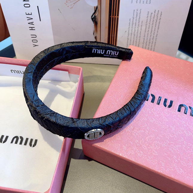 THICK HEADBAND IN BLACK FABRIC 432779