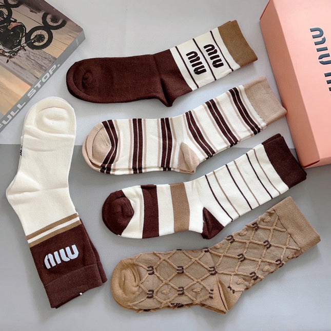 MIUMIU 26S CREW SOCKS 412395 (1 BOX)
