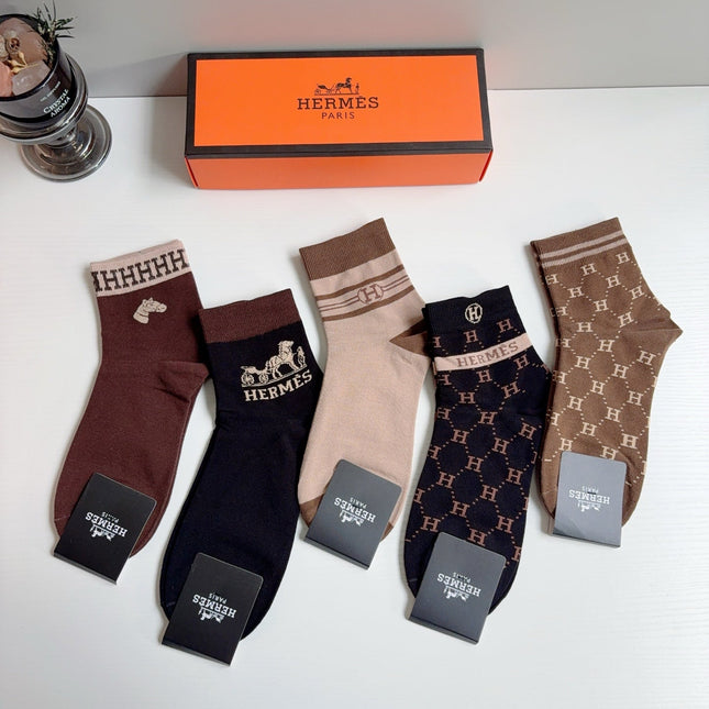 HERMES 26S ANKLE SOCKS 363486 (1 BOX)