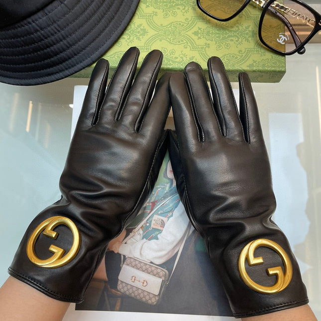 GLOVES IN BLACK SHEEPSKIN WITH CASHMERE LINING 432595