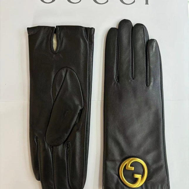 GLOVES IN BLACK SHEEPSKIN WITH CASHMERE LINING 432595