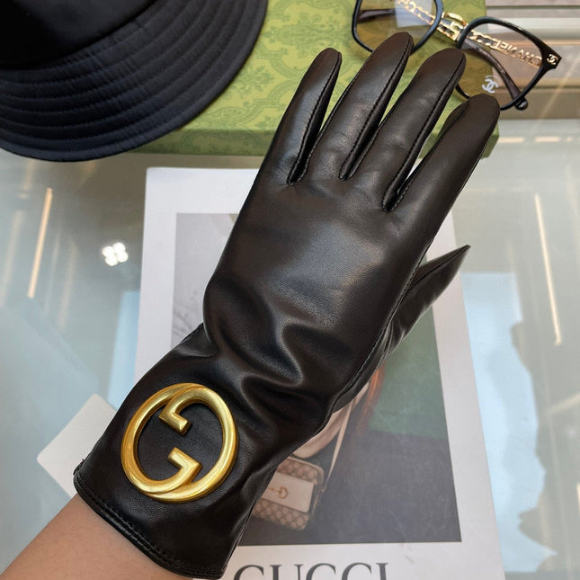 GLOVES IN BLACK SHEEPSKIN WITH CASHMERE LINING 432595