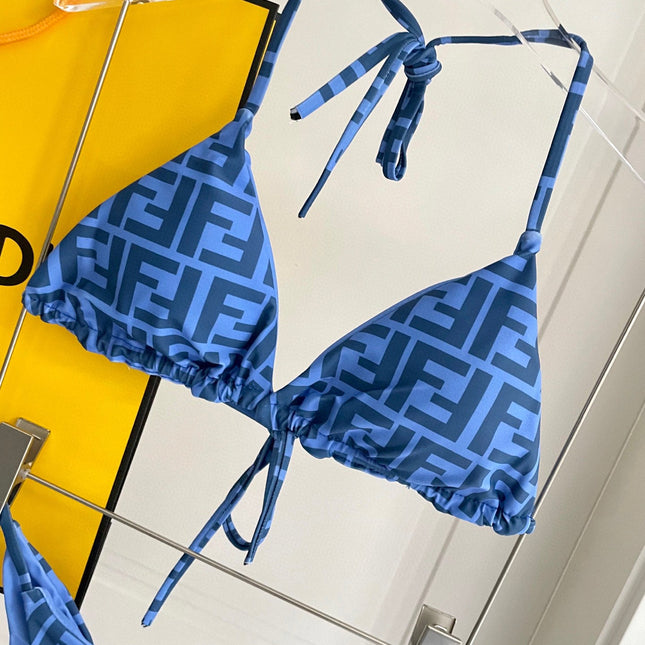 FENDI BIKINI 25S TWO PIECE IN BLUE 742662