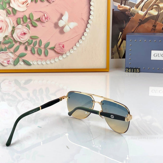 GUCCI 26S AVIATOR FRAME IN METAL 426532