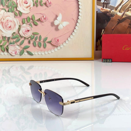 CARTIER 26S RIMLESS RECTANGULAR FRAME IN METAL 443439