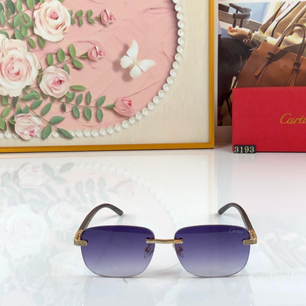CARTIER 26S RIMLESS RECTANGULAR FRAME IN METAL 443439