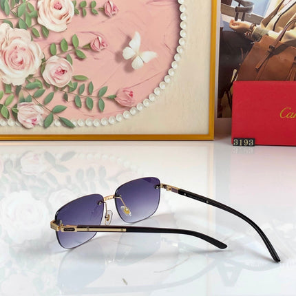 CARTIER 26S RIMLESS RECTANGULAR FRAME IN METAL 443439
