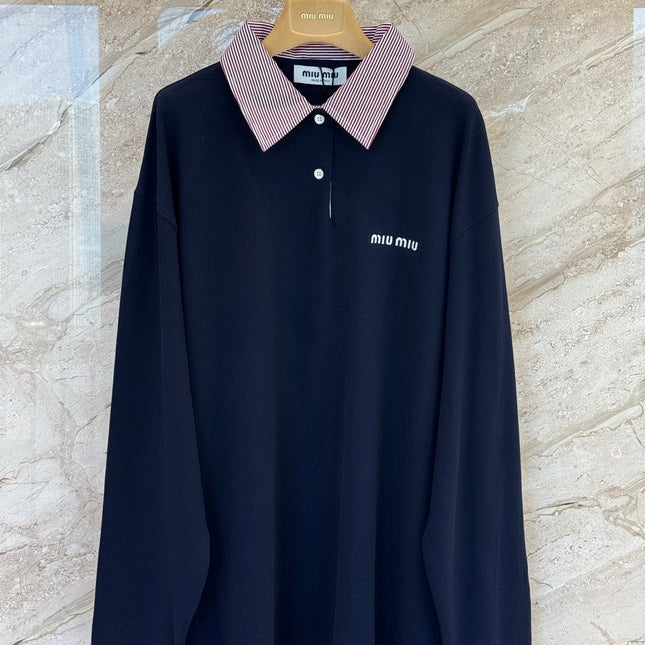 MIUMIU 26S LONG SLEEVE POLO SHIRT 876