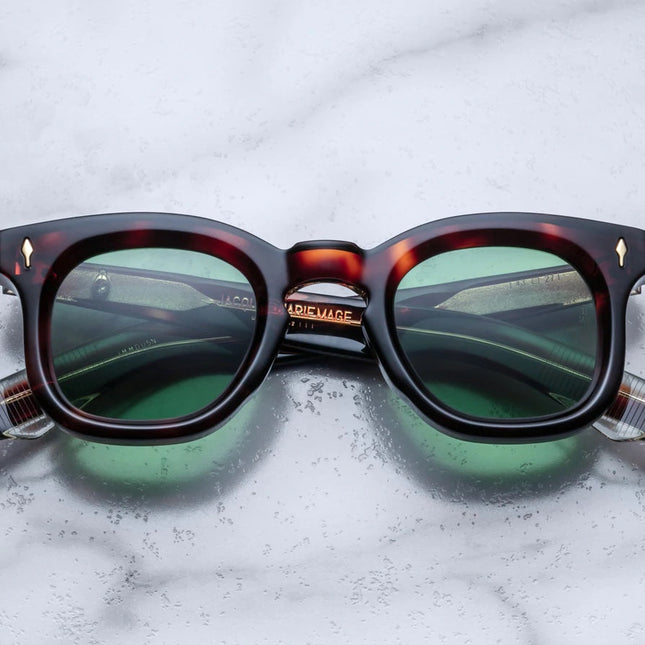 SQUARE SUNGLASSES 617107 IN BROWN MIXD RED HAVANA ACETATE