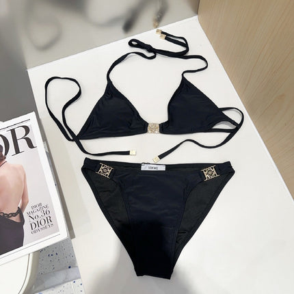 LOEWE BIKINI 25S TWO PIECE IN BLACK FULL 742673