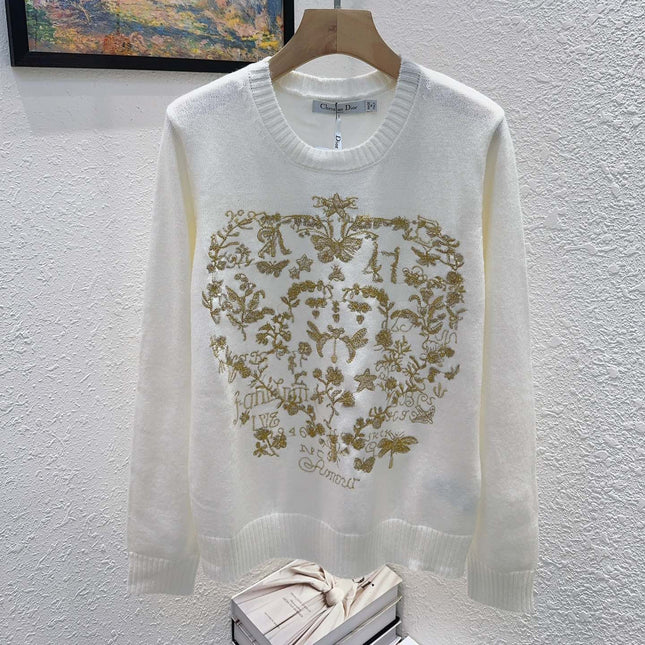 DIOR 25S LONG-SLEEVE CREWNECK SWEATER 674