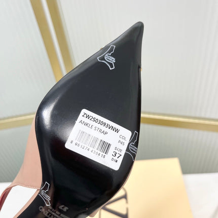 VALENTINO 26S SLINGBACK PUMPS 45 MM IN NUDE MIX WHITE CALFSKIN