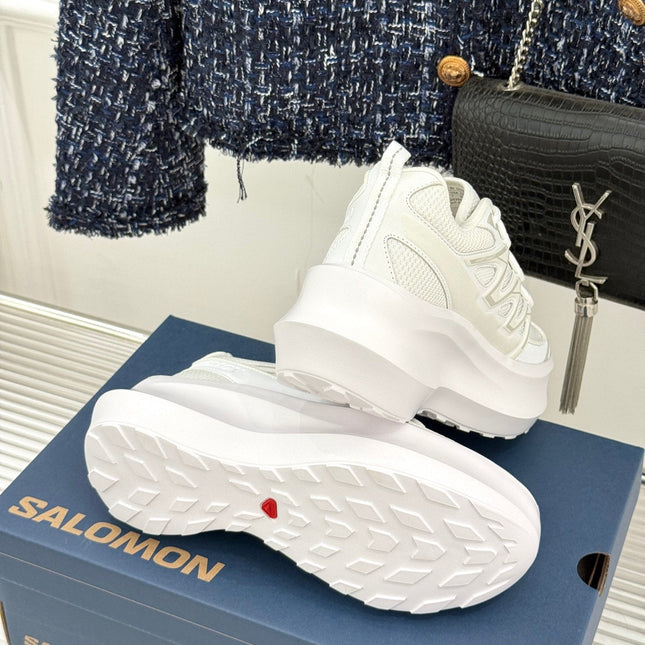 ALO 25S SALOMON XT-6 SNEAKER IN WHITE MESH FABRIC AND TPU STYLE 6