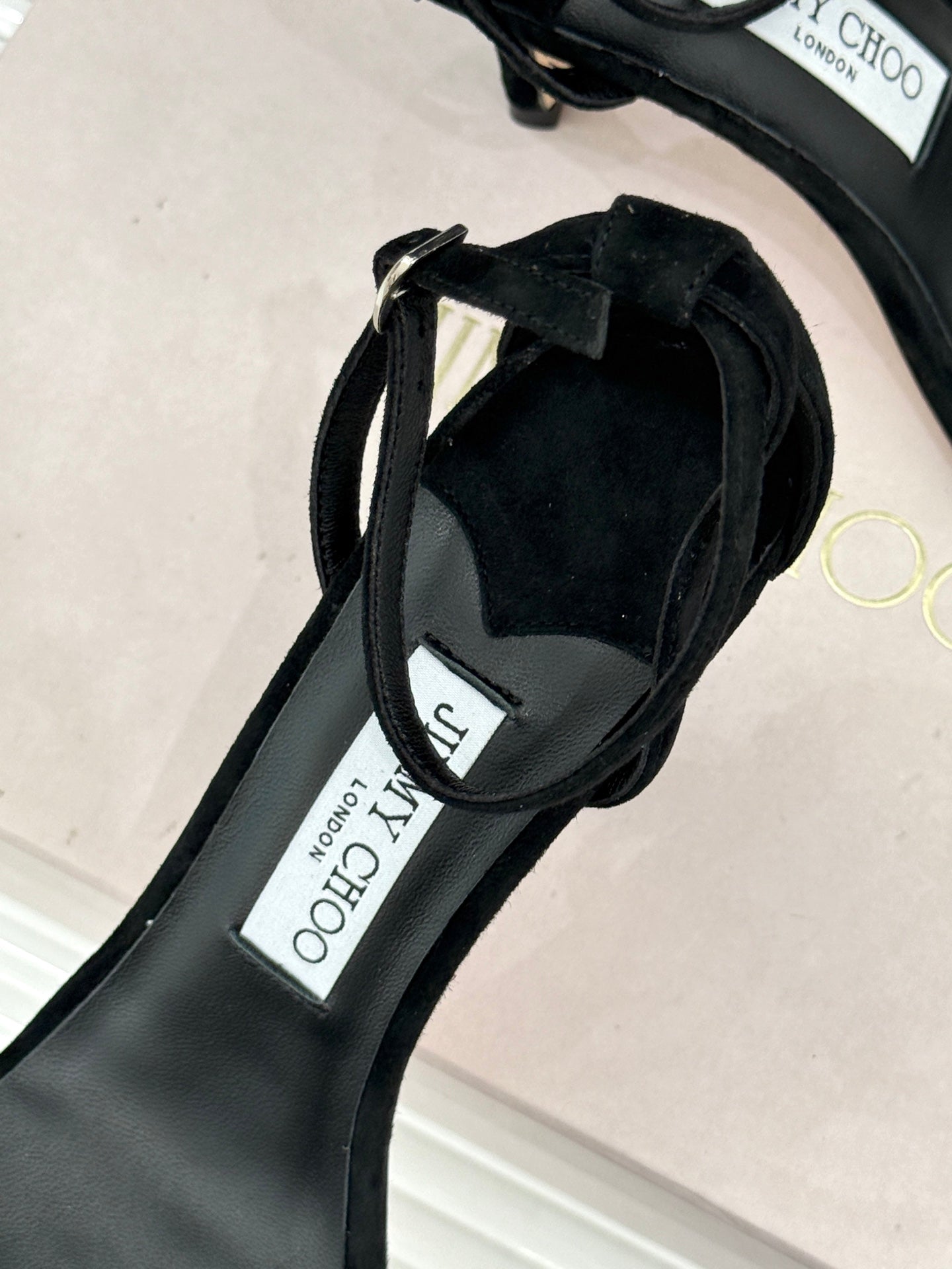JIMMY CHOO 26S HIGH-HEEL SANDALS 100 MM IN BLACK SUEDE