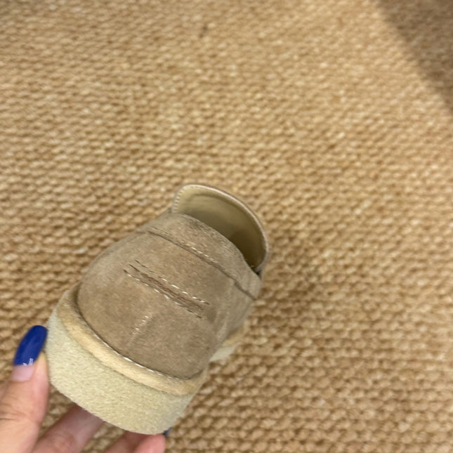 CHANEL 26S LOAFER IN TAUPE BROWN SUEDE CC LOGO