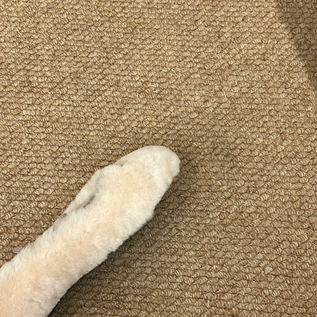 PRADA 26S SHEARLING BALLET FLATS IN CREAM WHITE