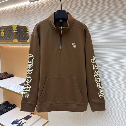 CHROME HEARTS 26S HALF-ZIP LONG-SLEEVE SWEATSHIRT 018