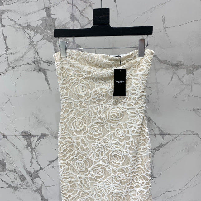 YSL 25S BARE-SHOULDER DRESS STYLE 130