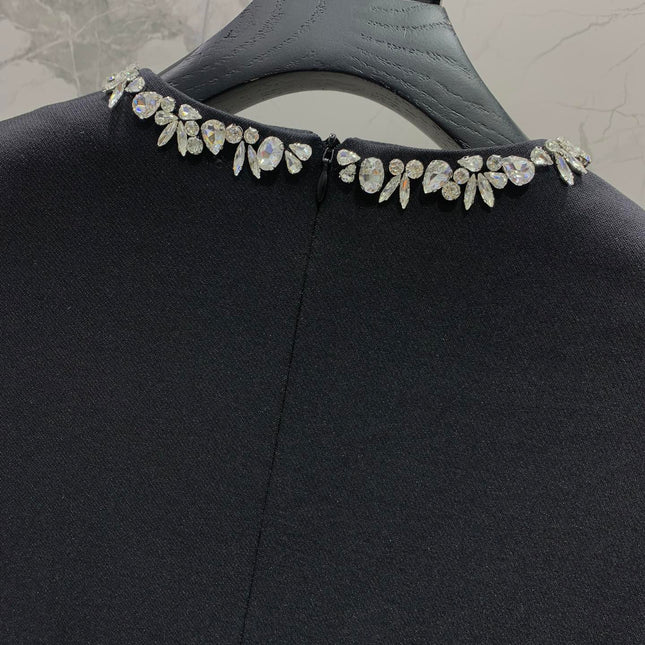 YSL 25S DIAMOND-EMBELLISHED LONG DRESS STYLE 186