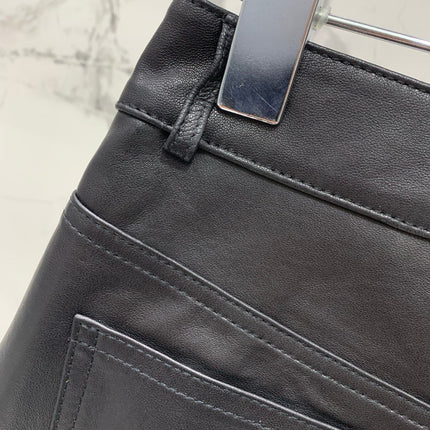 YSL 25S LEATHER MINI SKIRT STYLE 225