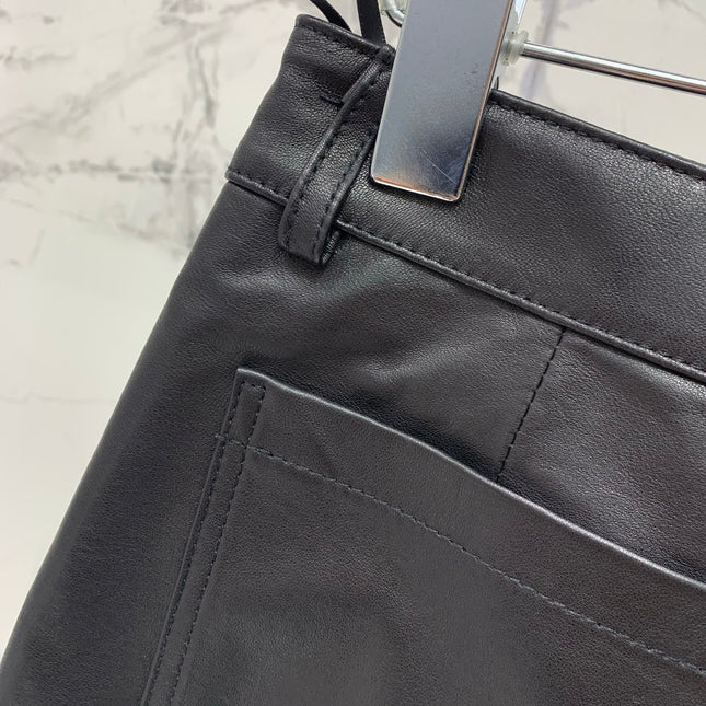 YSL 25S LEATHER MINI SKIRT STYLE 225