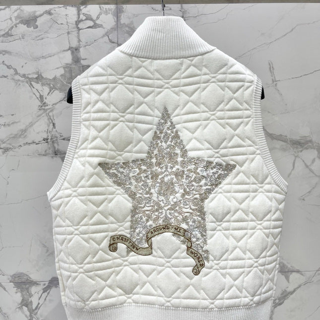DIOR 26S DIAMOND-PATTERN KNIT VEST 947