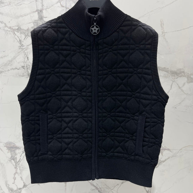DIOR 26S DIAMOND-PATTERN KNIT VEST 946