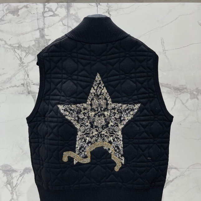 DIOR 26S DIAMOND-PATTERN KNIT VEST 946
