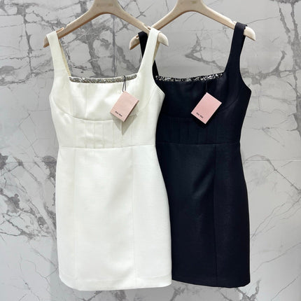 MIUMIU 26S SQUARE-NECK MINI DRESS 1376