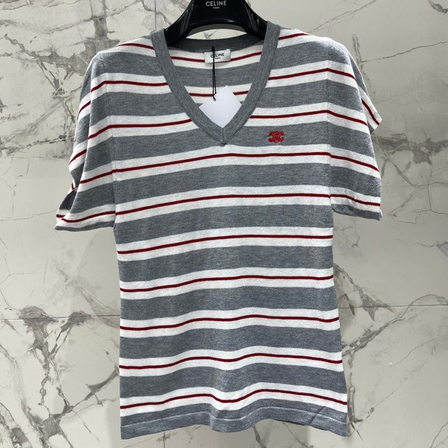 CELINE 26S V NECK SHORT SLEEVE T-SHIRT 208