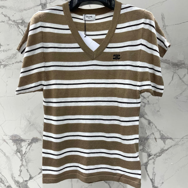 CELINE 26S V NECK SHORT SLEEVE T-SHIRT 207