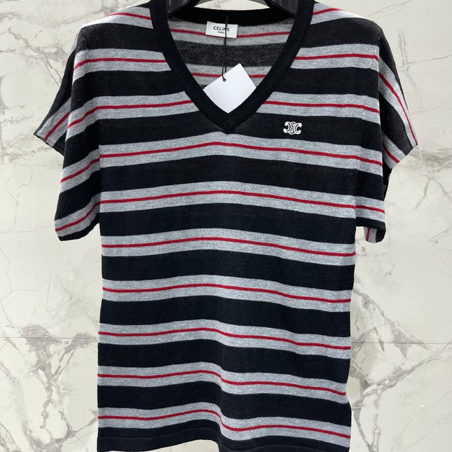 CELINE 26S V NECK SHORT SLEEVE T-SHIRT 206