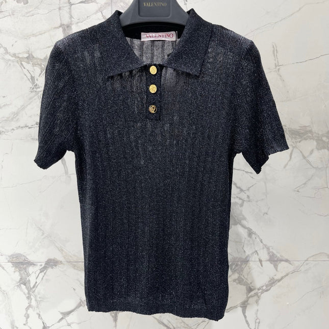 VALENTINO 26S SHORT SLEEVE KNIT T-SHIRT 136