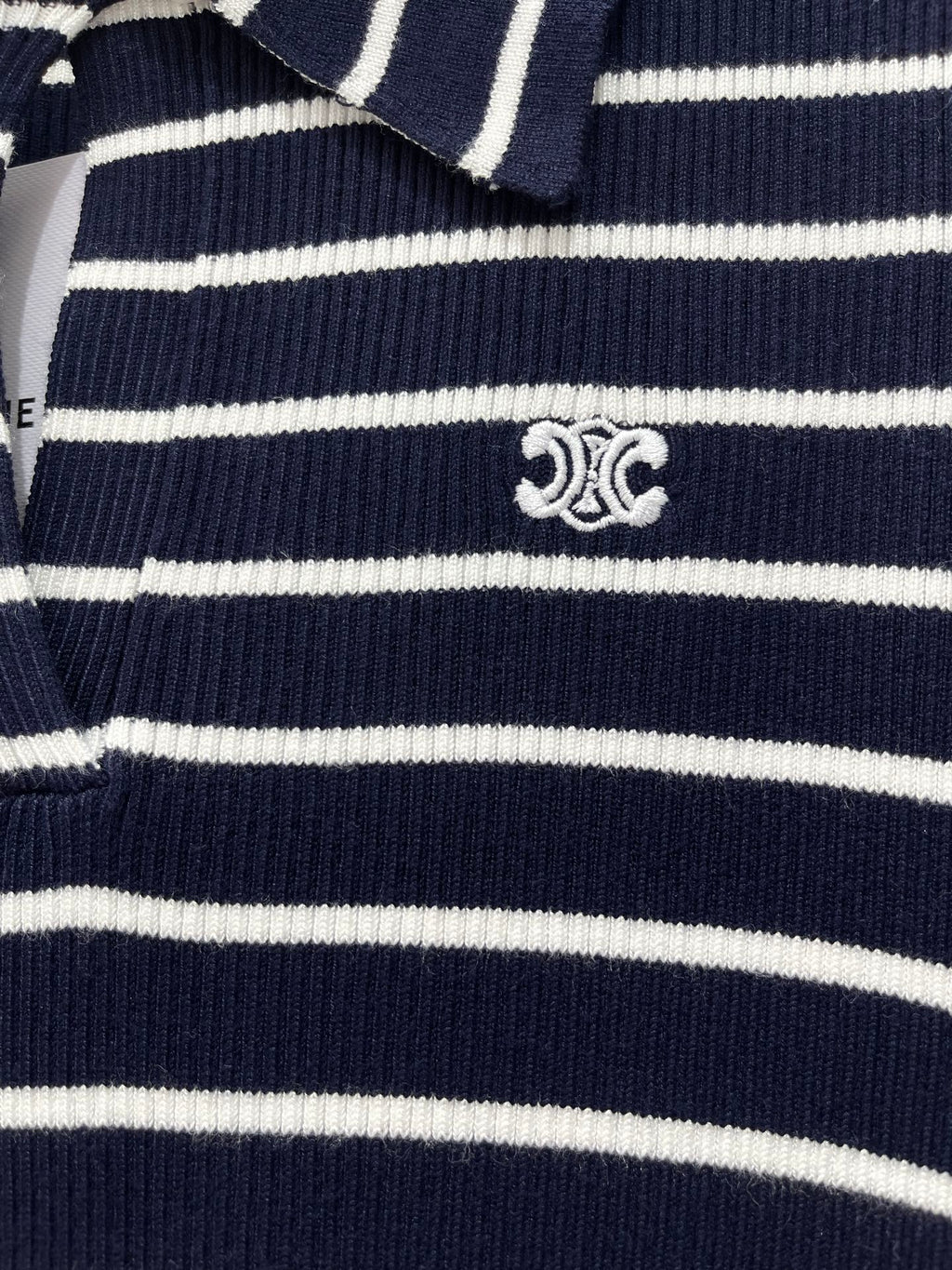 CELINE 26S STRIPED SHORT-SLEEVE POLO SHIRT 489