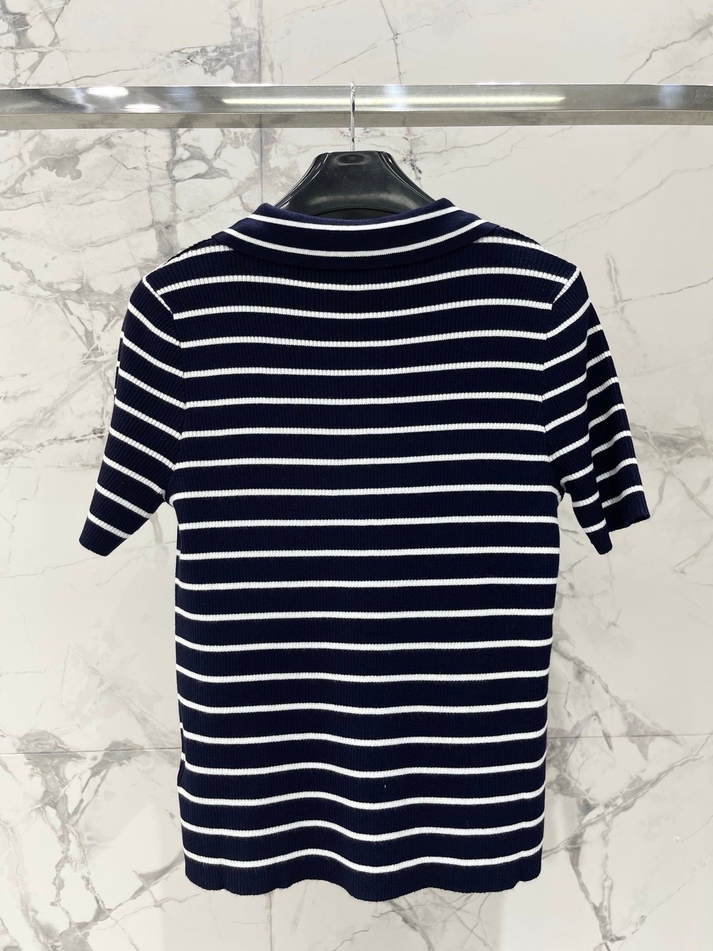 CELINE 26S STRIPED SHORT-SLEEVE POLO SHIRT 489