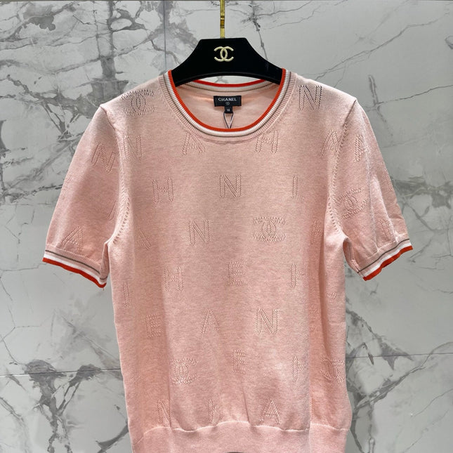 CHANEL 26S SHORT-SLEEVED KNIT SHIRT STYLE 1164