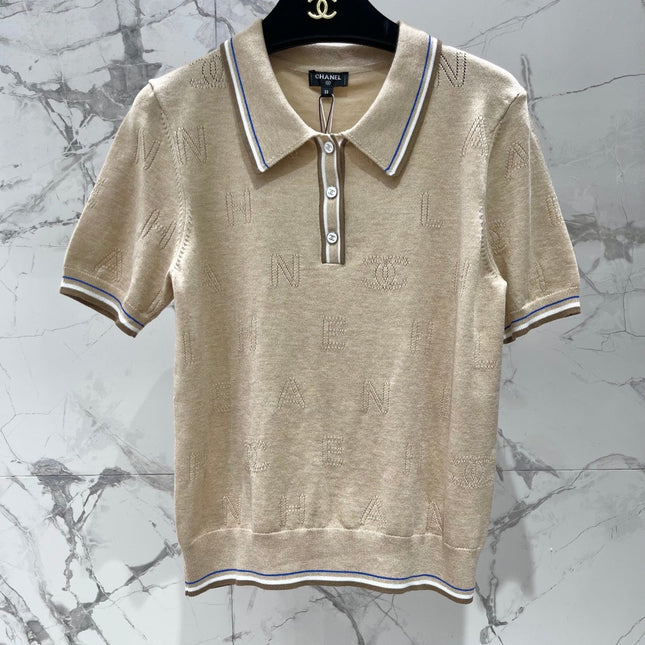 CHANEL 26S SHORT-SLEEVE KNIT POLO STYLE 1178