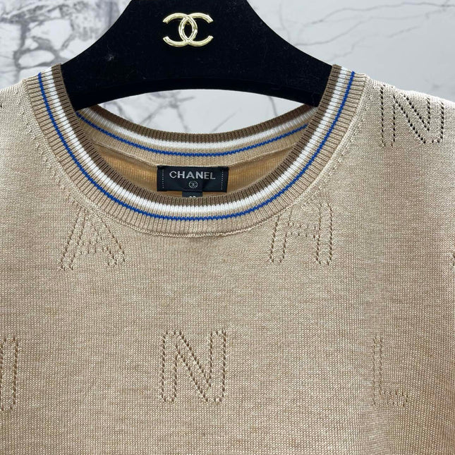 CHANEL 26S SHORT-SLEEVED KNIT SHIRT STYLE 1163
