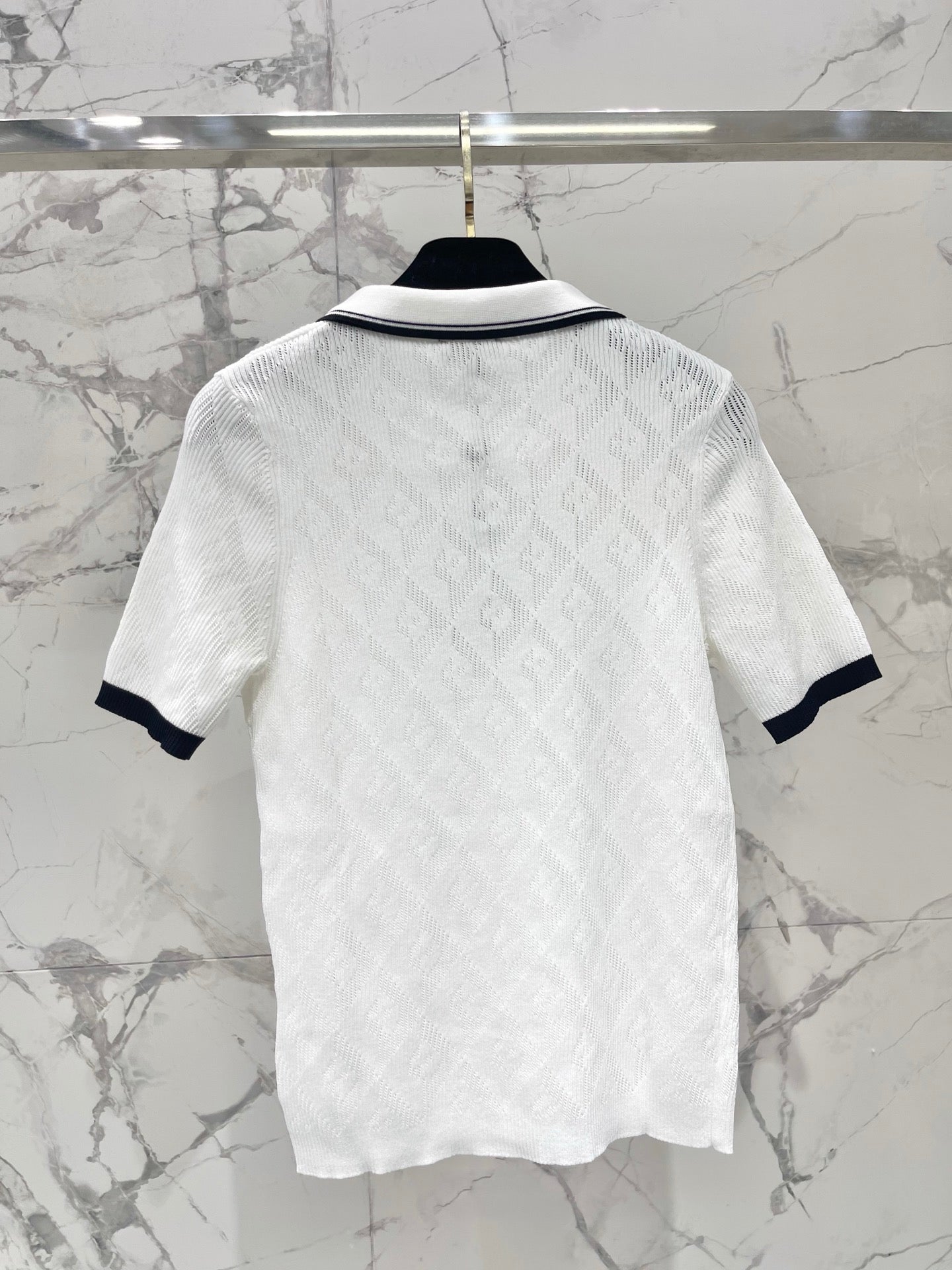 CHANEL 26S SHORT-SLEEVE KNIT POLO STYLE 1177